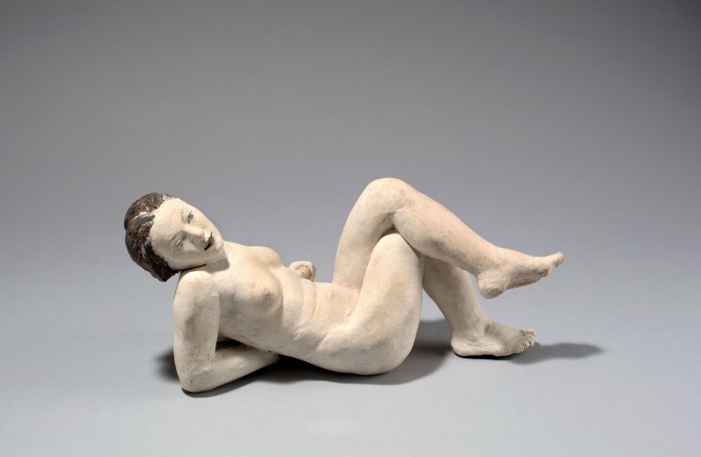 Auf diesem Bild ist das folgende Kunstwerk zu sehen: Robert Metzkes. Liegender Akt.