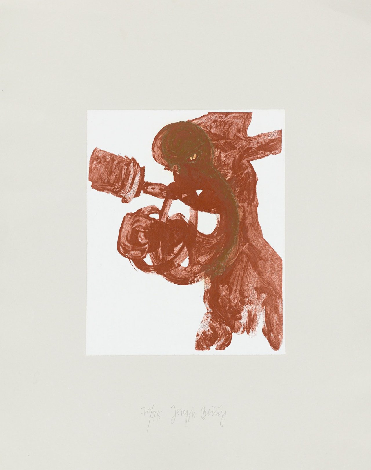 Auf diesem Bild ist das folgende Kunstwerk zu sehen: Joseph Beuys. „Foetus“. 1980.