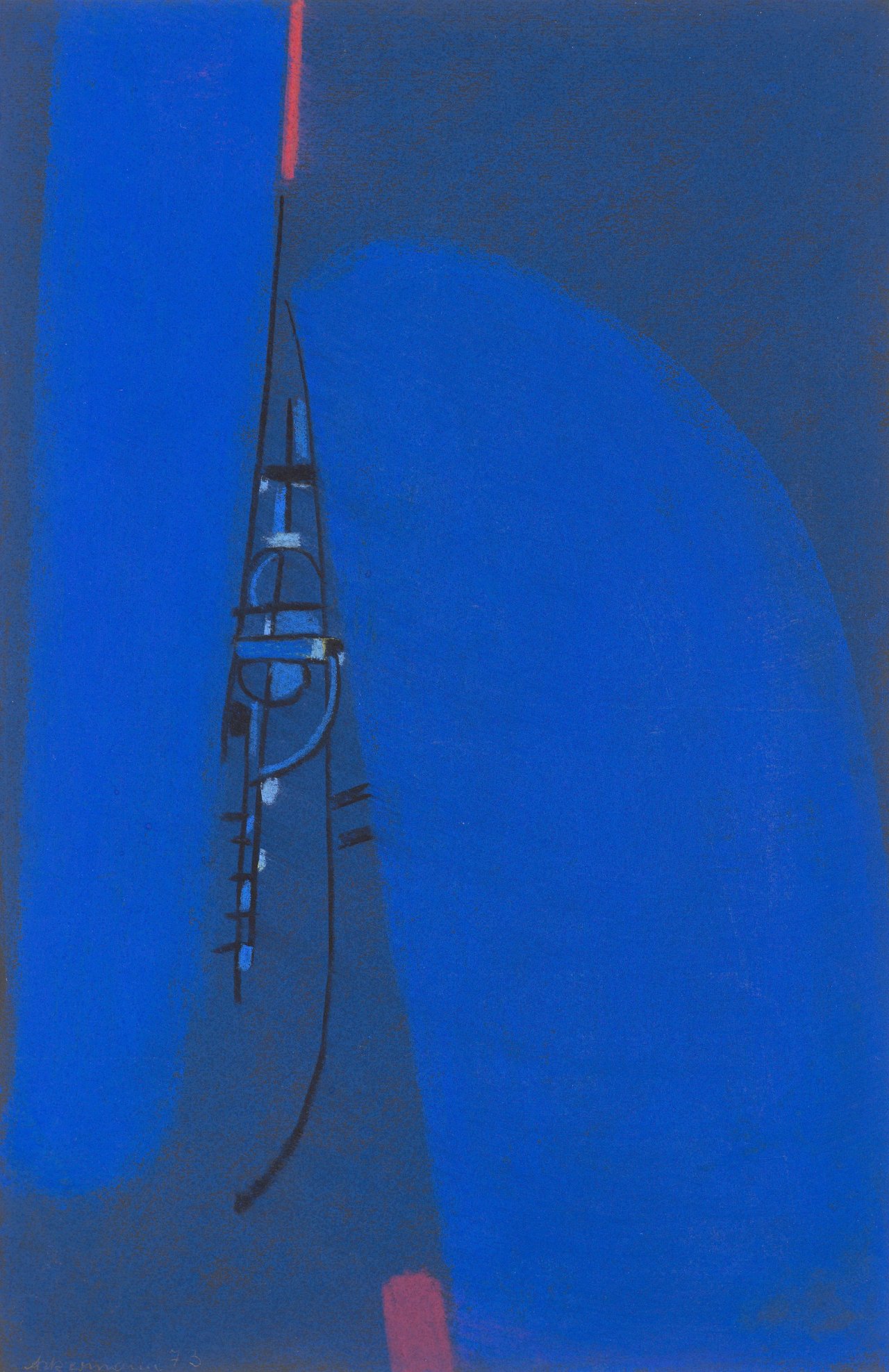 This picture shows the following artwork: Max Ackermann. Untitled. 1973.