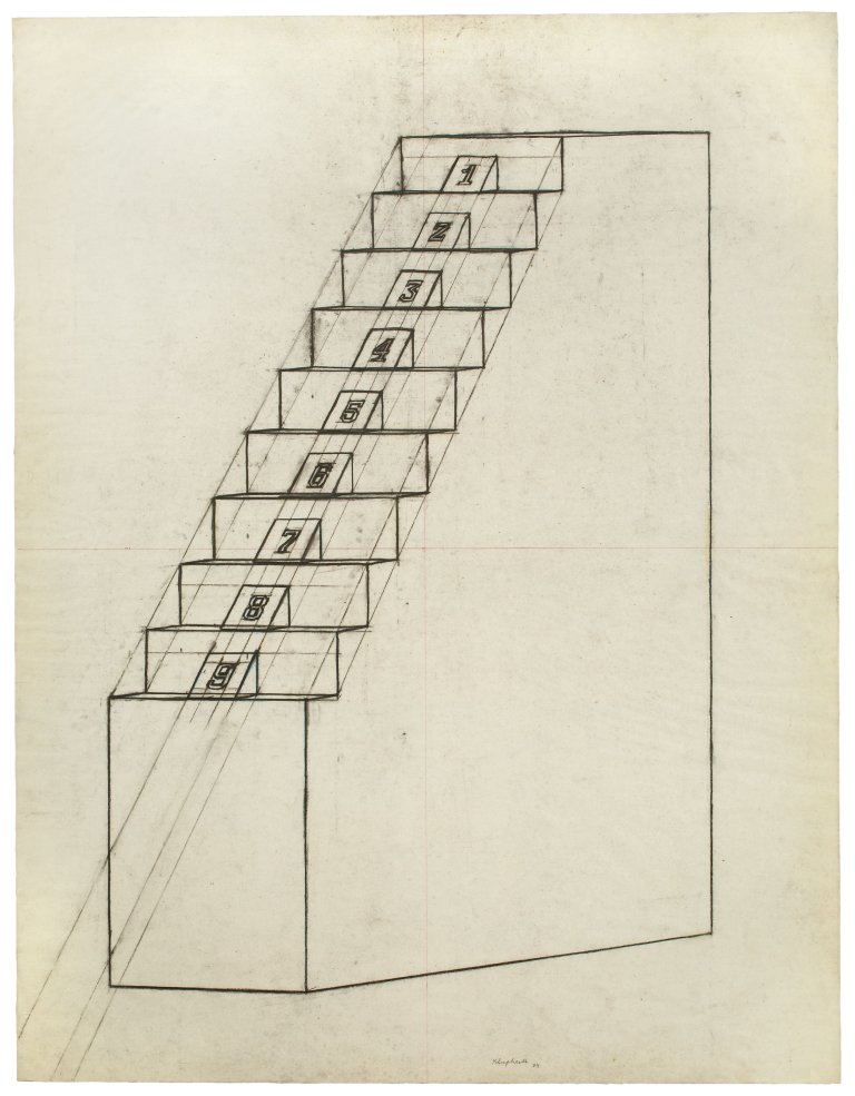 This picture shows the following artwork: Konrad Klapheck. Vorzeichnung zu „Läuterung“. 1974.