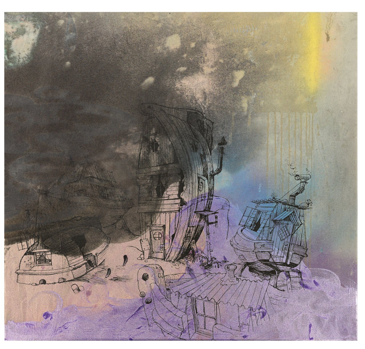 Auf diesem Bild ist das folgende Kunstwerk zu sehen: Friedrich Kunath. Beach Party. 2009.
