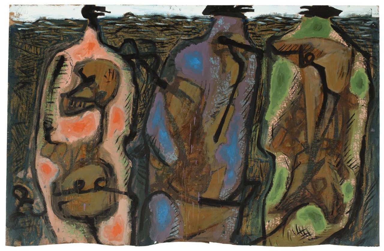Auf diesem Bild ist das folgende Kunstwerk zu sehen: Markus Lüpertz. N.Y. Tagebuch 9. Februar 1984. 1984.