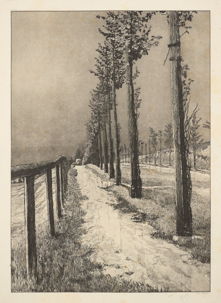 Auf diesem Bild ist das folgende Kunstwerk zu sehen: Max Klinger. „Vier Landschaften. Opus VII“. 1883.