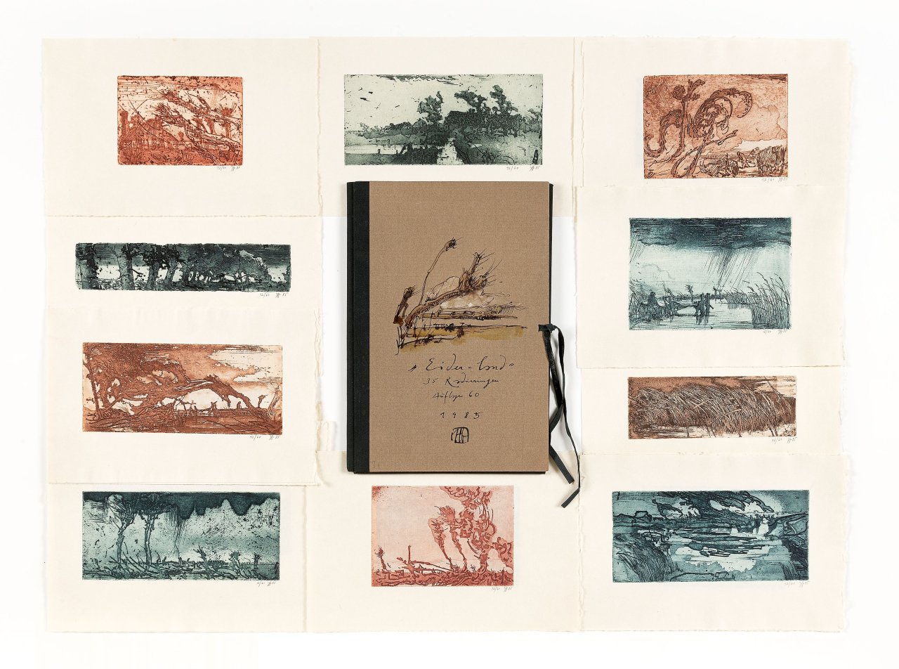 Auf diesem Bild ist das folgende Kunstwerk zu sehen: Horst Janssen. „Eiderland“. 1985.