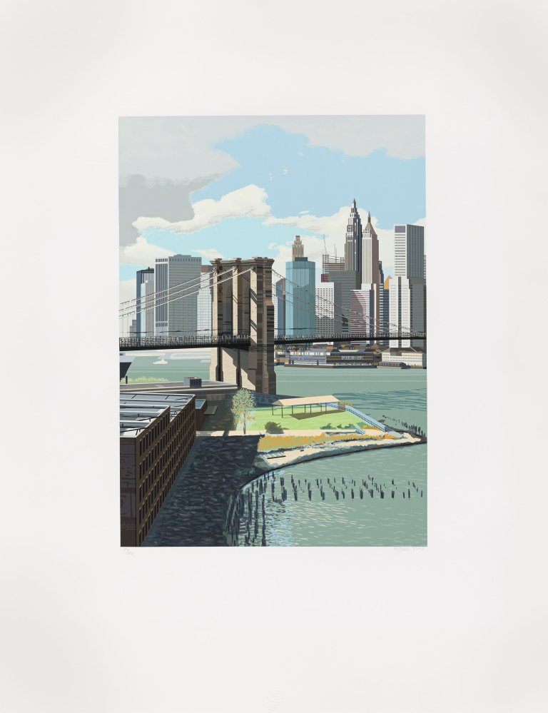 Auf diesem Bild ist das folgende Kunstwerk zu sehen: Richard Estes. New York. 1989.
