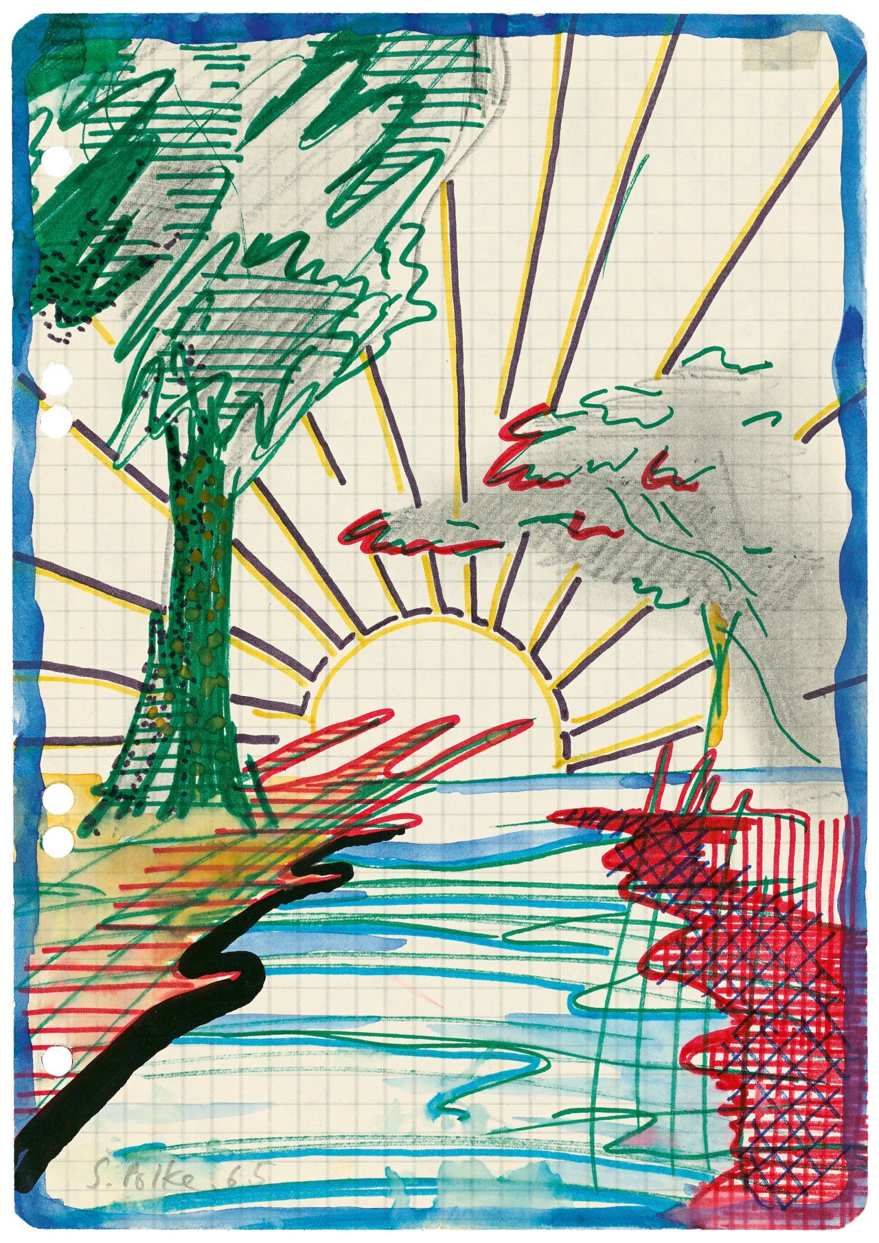 Auf diesem Bild ist das folgende Kunstwerk zu sehen: Sigmar Polke. Ohne Titel. 1965.