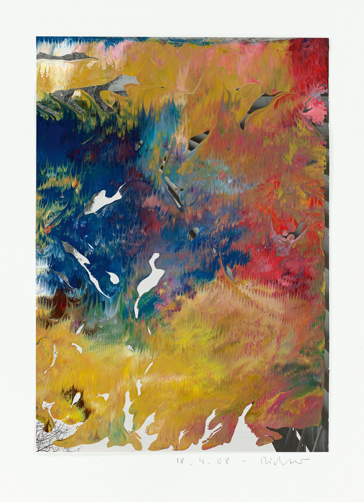 Auf diesem Bild ist das folgende Kunstwerk zu sehen: Gerhard Richter. Ohne Titel (18.4.08). 2008.