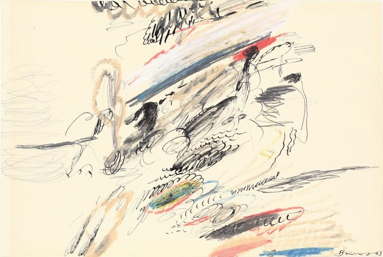 Auf diesem Bild ist das folgende Kunstwerk zu sehen: Peter Brüning. Ohne Titel. 1963.