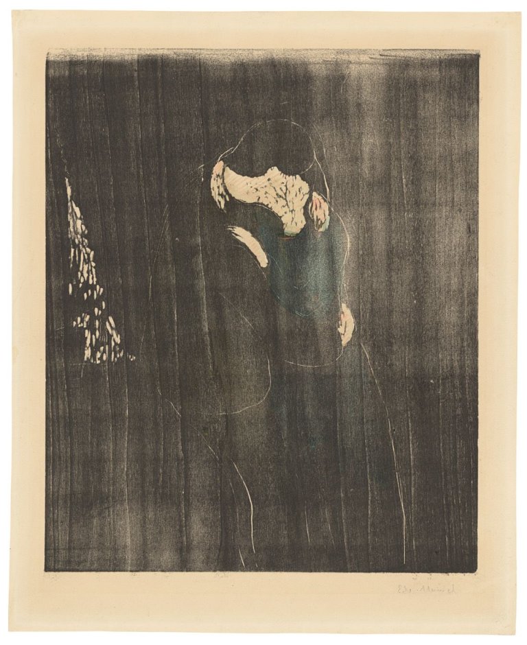 This picture shows the following artwork: Edvard Munch. „Der Kuß I“. 1897.