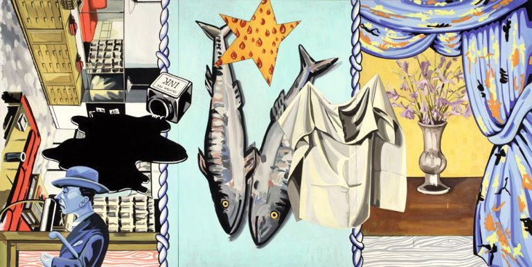 Auf diesem Bild ist das folgende Kunstwerk zu sehen: David Salle. To be titled #2. 1998.