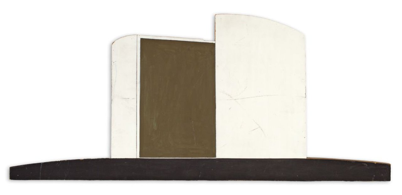 Auf diesem Bild ist das folgende Kunstwerk zu sehen: Thomas Scheibitz. Wandskulptur. 1994.