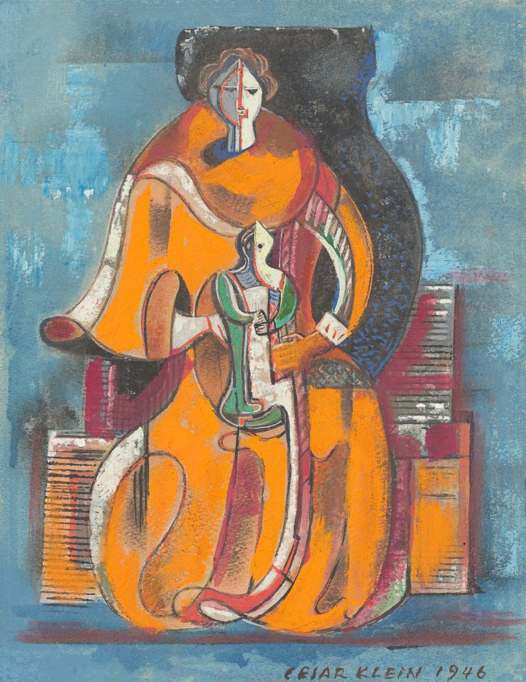 Auf diesem Bild ist das folgende Kunstwerk zu sehen: César Klein. „Schützende Mutter“. 1946.