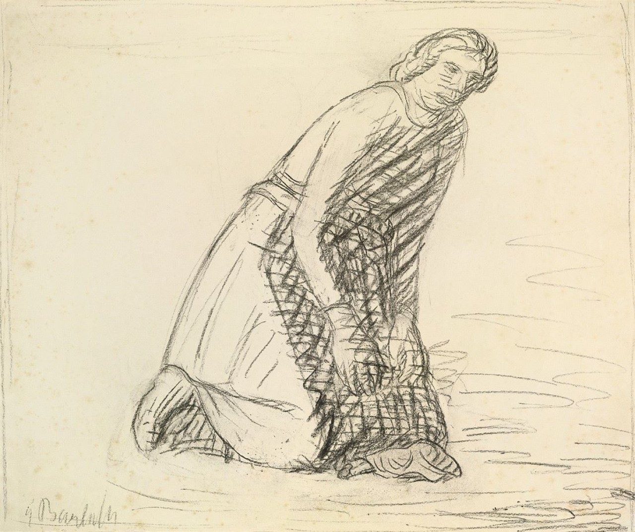 Auf diesem Bild ist das folgende Kunstwerk zu sehen: Ernst Barlach. „Die Kindsmörderin“. 1912.