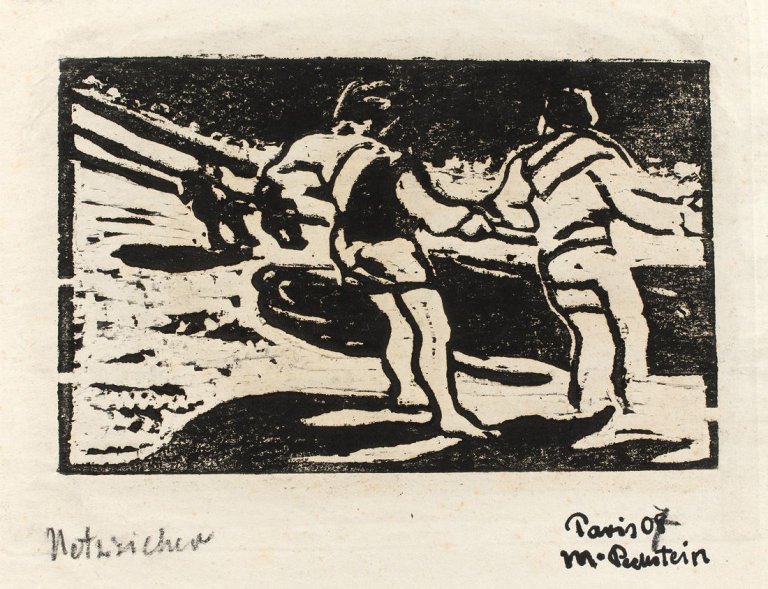 Auf diesem Bild ist das folgende Kunstwerk zu sehen: Max Pechstein. „Netzzieher“. 1907.