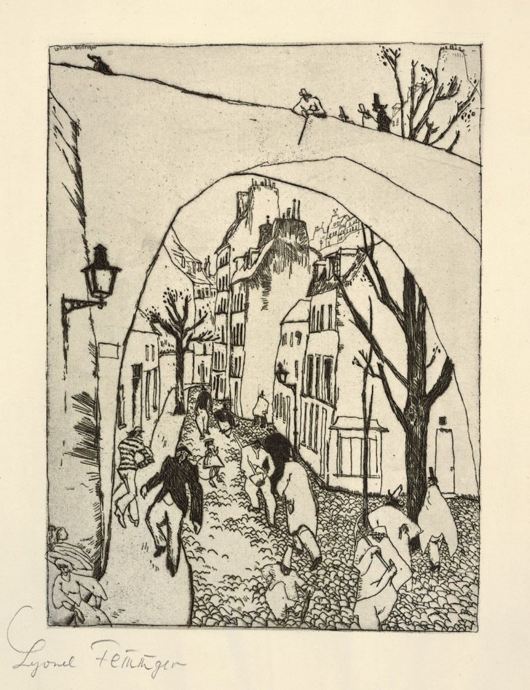 Auf diesem Bild ist das folgende Kunstwerk zu sehen: Lyonel Feininger. „Die grüne Brücke“. 1910/11.