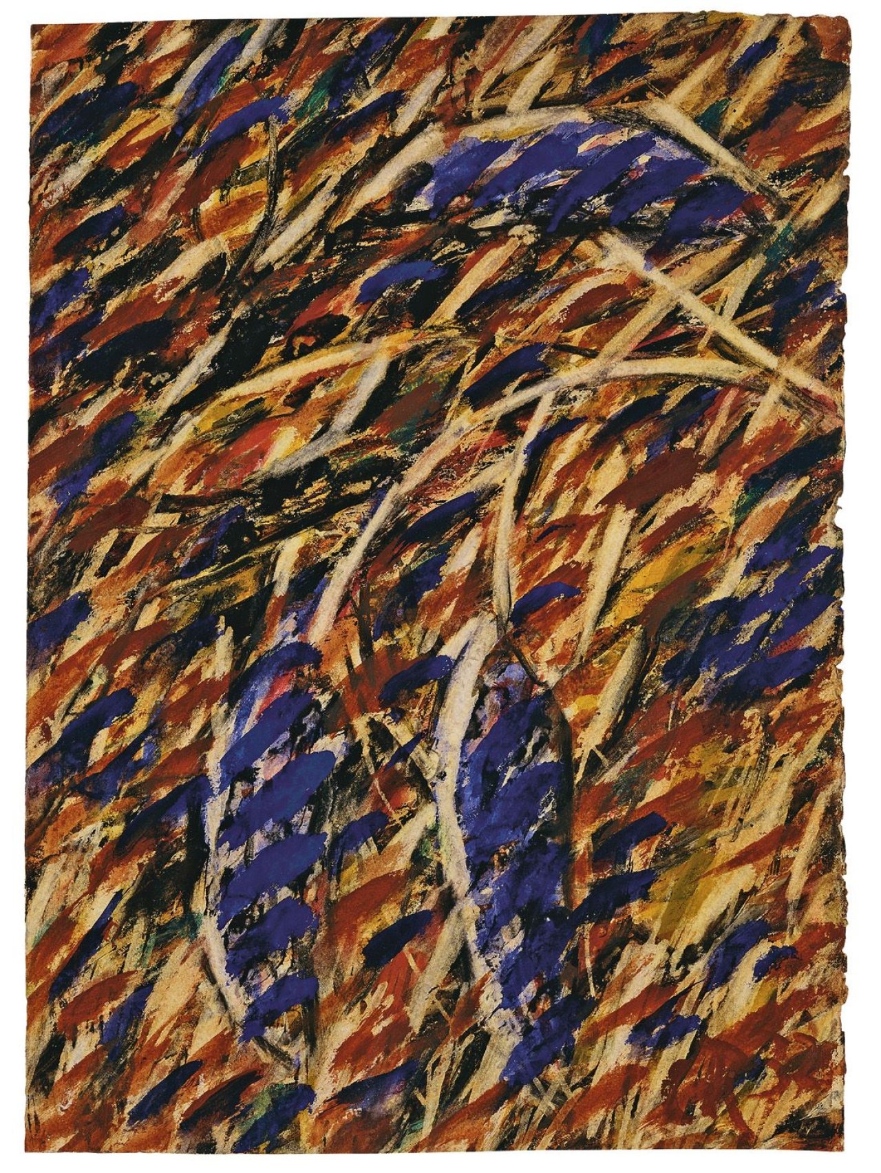This picture shows the following artwork: Christian Rohlfs. „Blaue Früchte“. 1932.