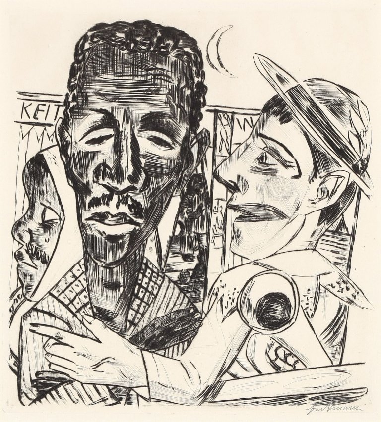 Auf diesem Bild ist das folgende Kunstwerk zu sehen: Max Beckmann. „Der Neger“. 1921.