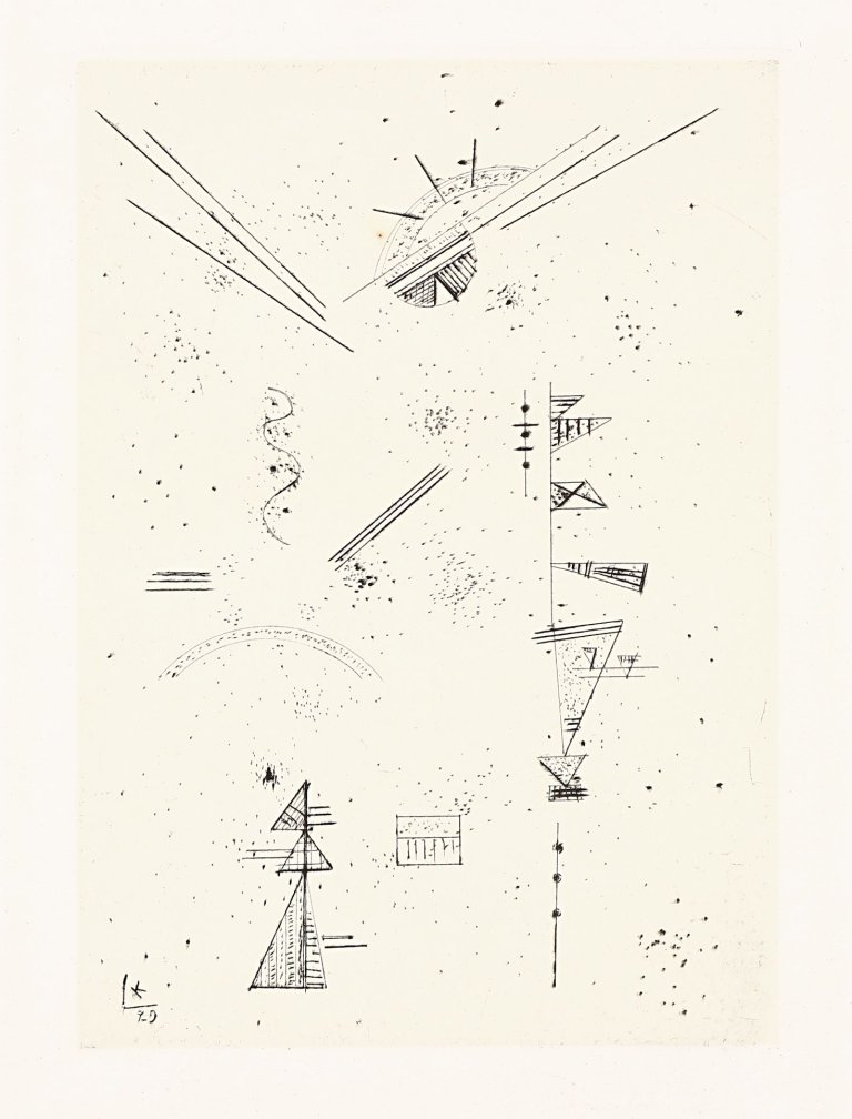 Auf diesem Bild ist das folgende Kunstwerk zu sehen: Wassily Kandinsky. „Vierte Jahresgabe für die Kandinsky-Gesellschaft“. 1929.