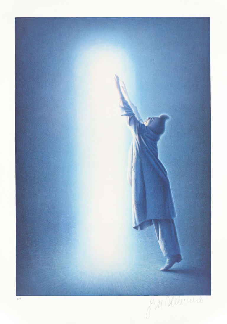 Auf diesem Bild ist das folgende Kunstwerk zu sehen: Gottfried Helnwein. Johannisfeuer. 1990.