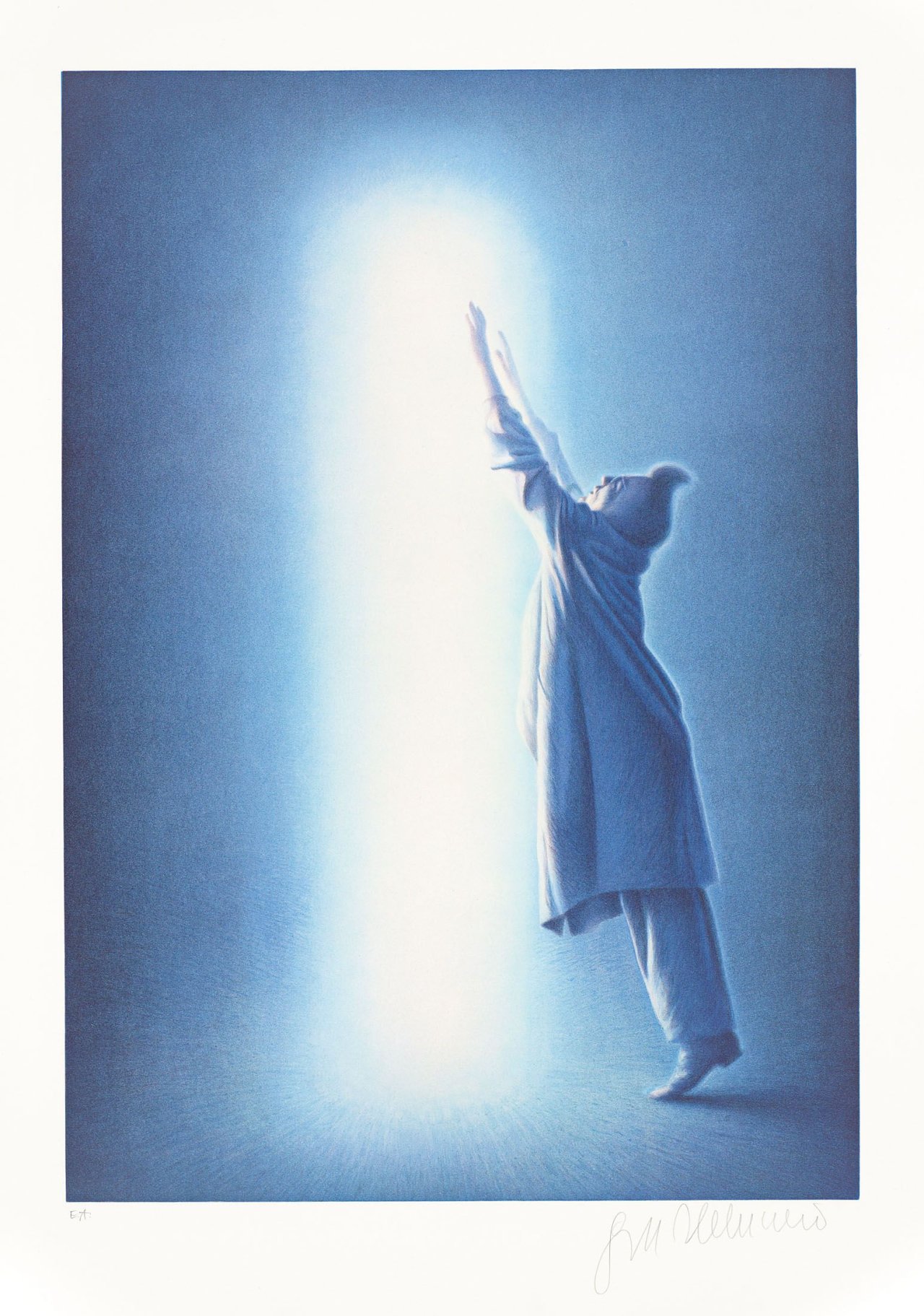 Auf diesem Bild ist das folgende Kunstwerk zu sehen: Gottfried Helnwein. Johannisfeuer. 1990.