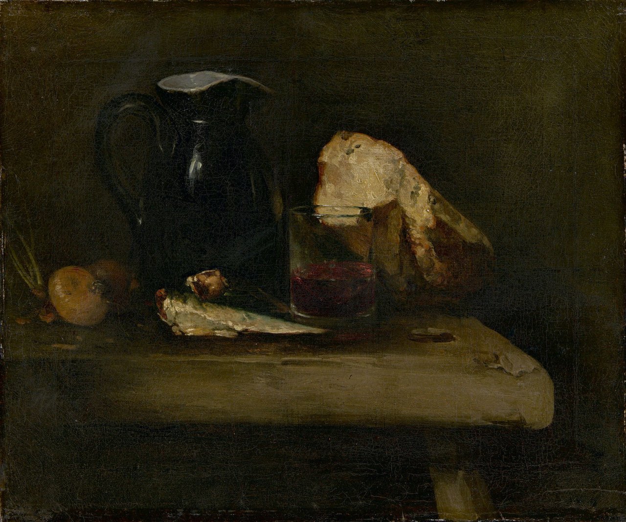Auf diesem Bild ist das folgende Kunstwerk zu sehen: Théodule Ribot. Stilleben.