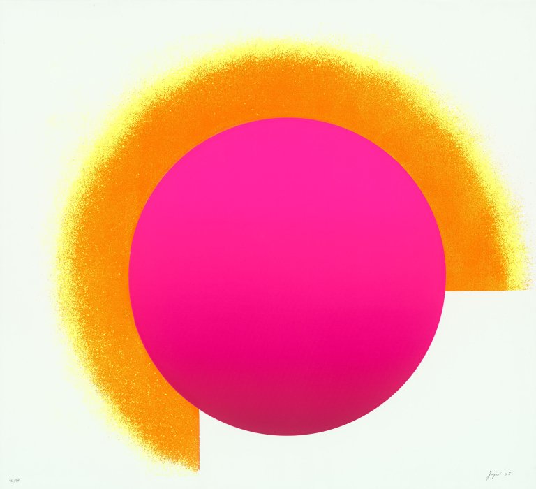 Auf diesem Bild ist das folgende Kunstwerk zu sehen: Rupprecht Geiger. „Münchner Rot 2“. 2005.