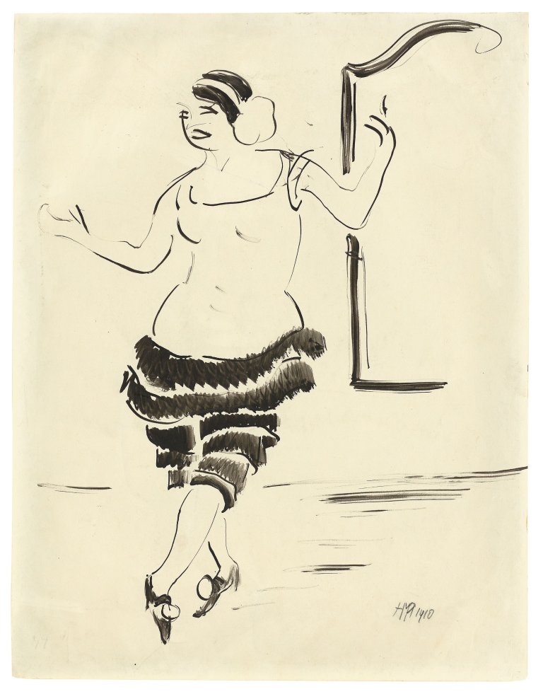 Auf diesem Bild ist das folgende Kunstwerk zu sehen: Max Pechstein. Tänzerin. 1910.