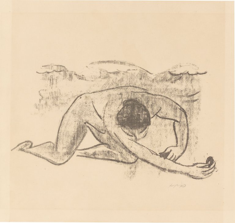 Auf diesem Bild ist das folgende Kunstwerk zu sehen: Max Pechstein. „Im Wasser I“. 1917.