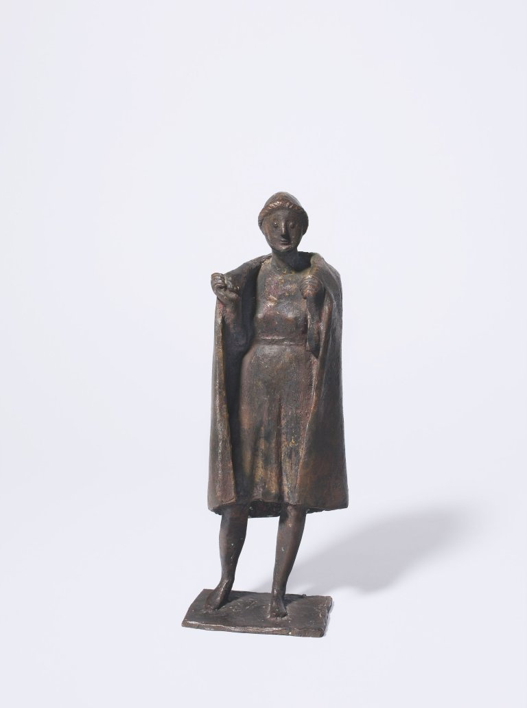Auf diesem Bild ist das folgende Kunstwerk zu sehen: Gerhard Marcks. „Kleine Mantelträgerin“. 1939.