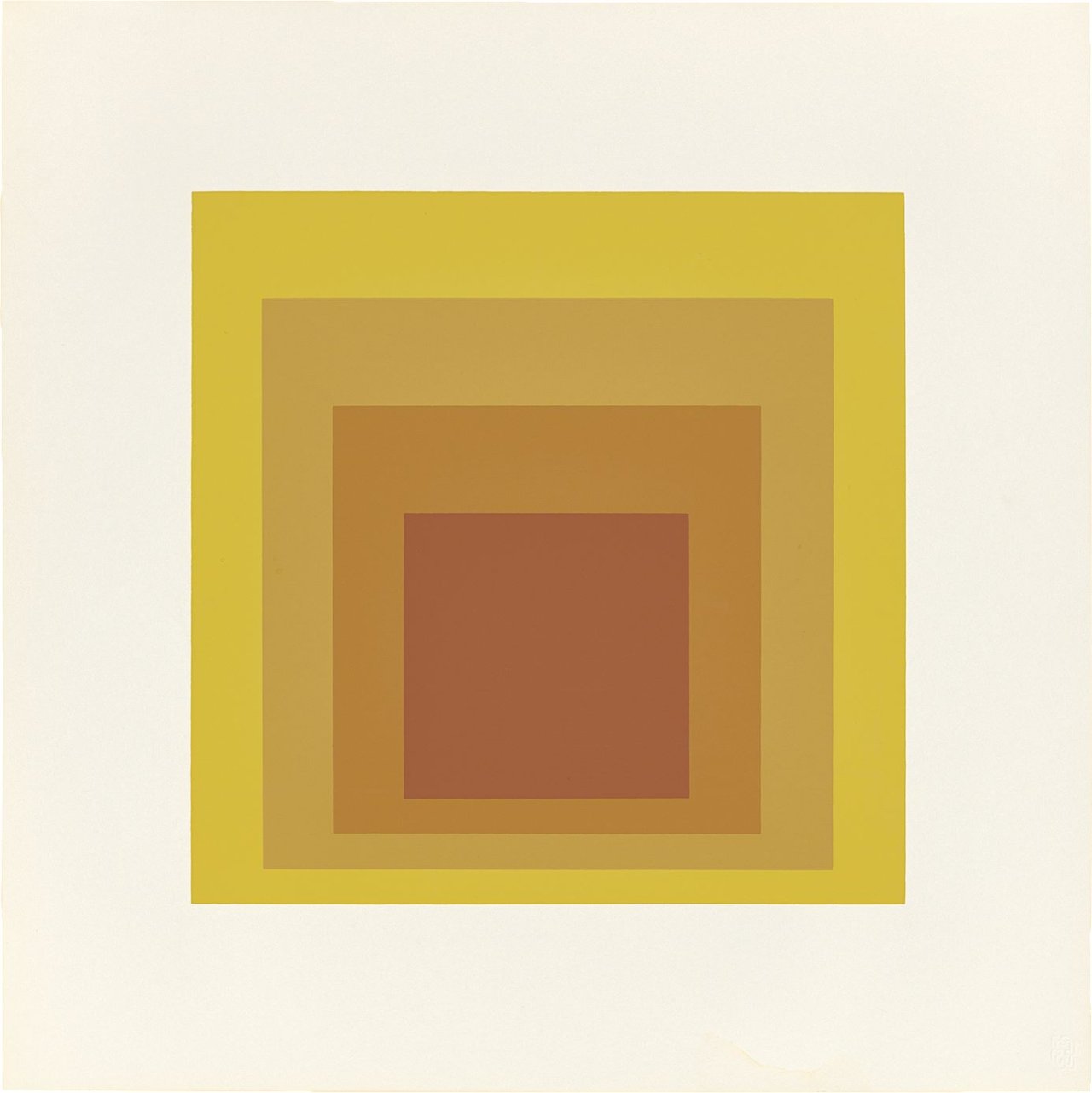 This picture shows the following artwork: Josef Albers. ”Soft Edge–Hard Edge”. 1965.