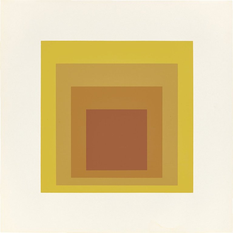 Auf diesem Bild ist das folgende Kunstwerk zu sehen: Josef Albers. „Soft Edge–Hard Edge“. 1965.