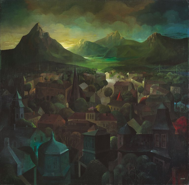 Auf diesem Bild ist das folgende Kunstwerk zu sehen: Walter Nessler. Nacht über Deutschland. 1935/36.