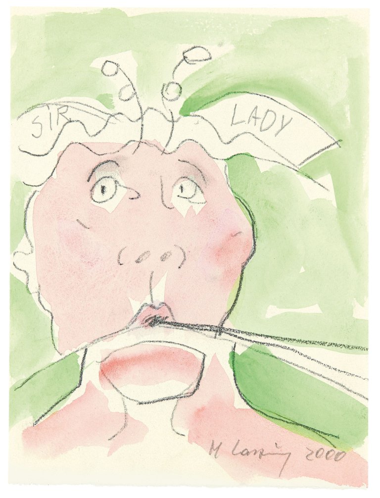 Auf diesem Bild ist das folgende Kunstwerk zu sehen: Maria Lassnig. „SIR LADY“. 2000.