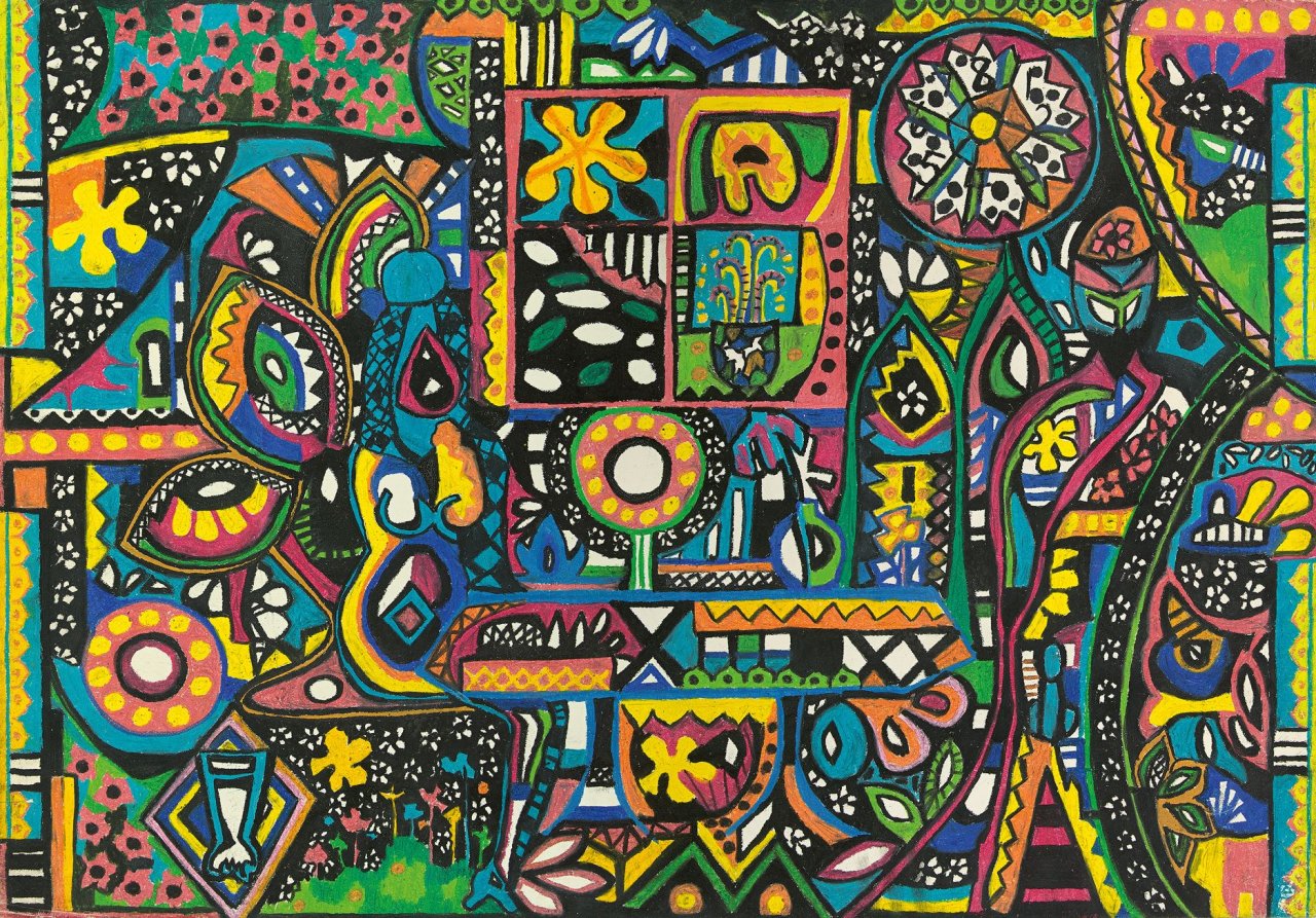 This picture shows the following artwork: Dorothy Iannone. Untitled. 1966.