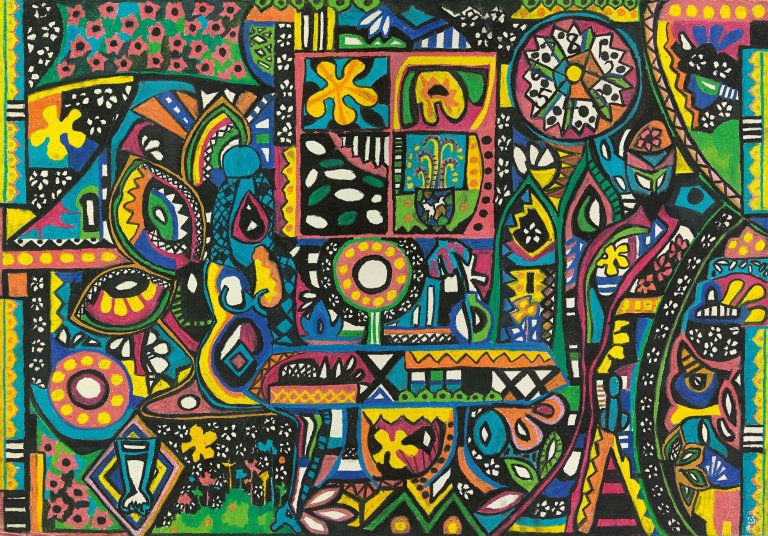 This picture shows the following artwork: Dorothy Iannone. Untitled. 1966.