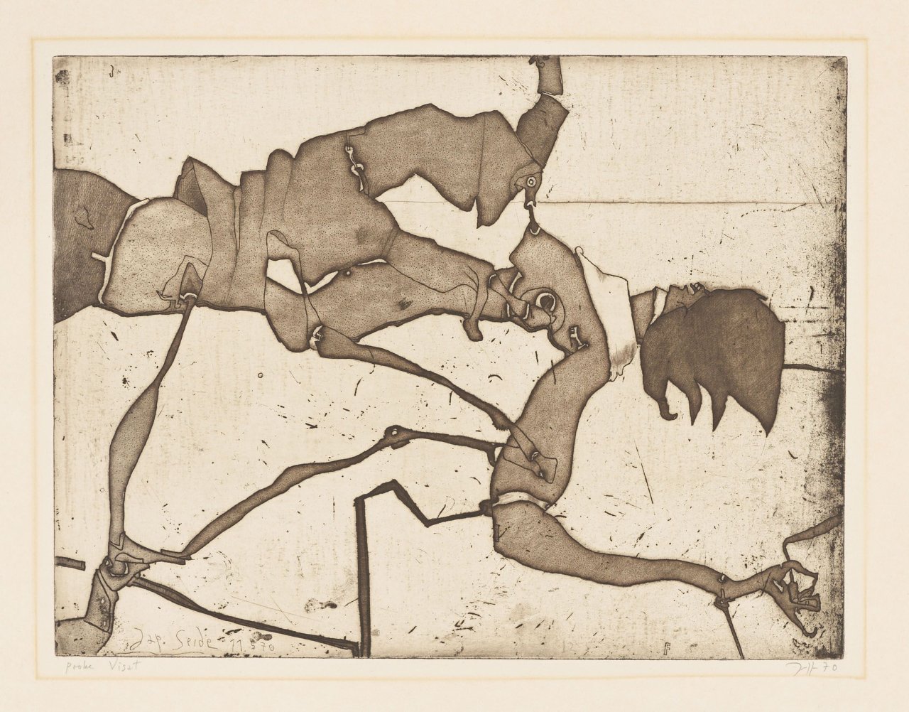 This picture shows the following artwork: Horst Janssen. „Japanische Seide“. 1970.