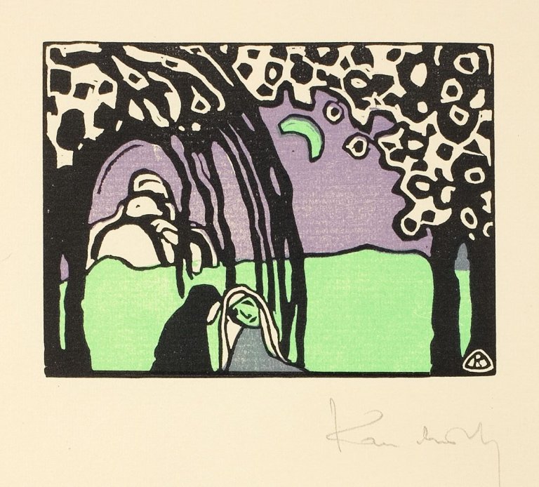 Auf diesem Bild ist das folgende Kunstwerk zu sehen: Wassily Kandinsky. „Klänge“. 1907/12.