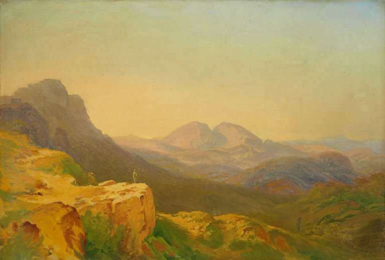 Auf diesem Bild ist das folgende Kunstwerk zu sehen: Carl Morgenstern. Blick auf die Mammellen. Um 1860.