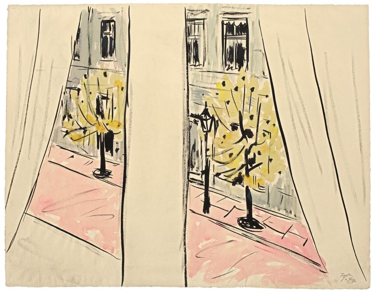 Auf diesem Bild ist das folgende Kunstwerk zu sehen: Werner Heldt. „Blick aus dem Fenster“. 1948.