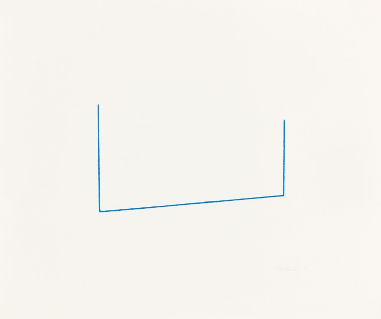 Auf diesem Bild ist das folgende Kunstwerk zu sehen: Fred Sandback. „Serie von 6 Lithographien“. 1975.