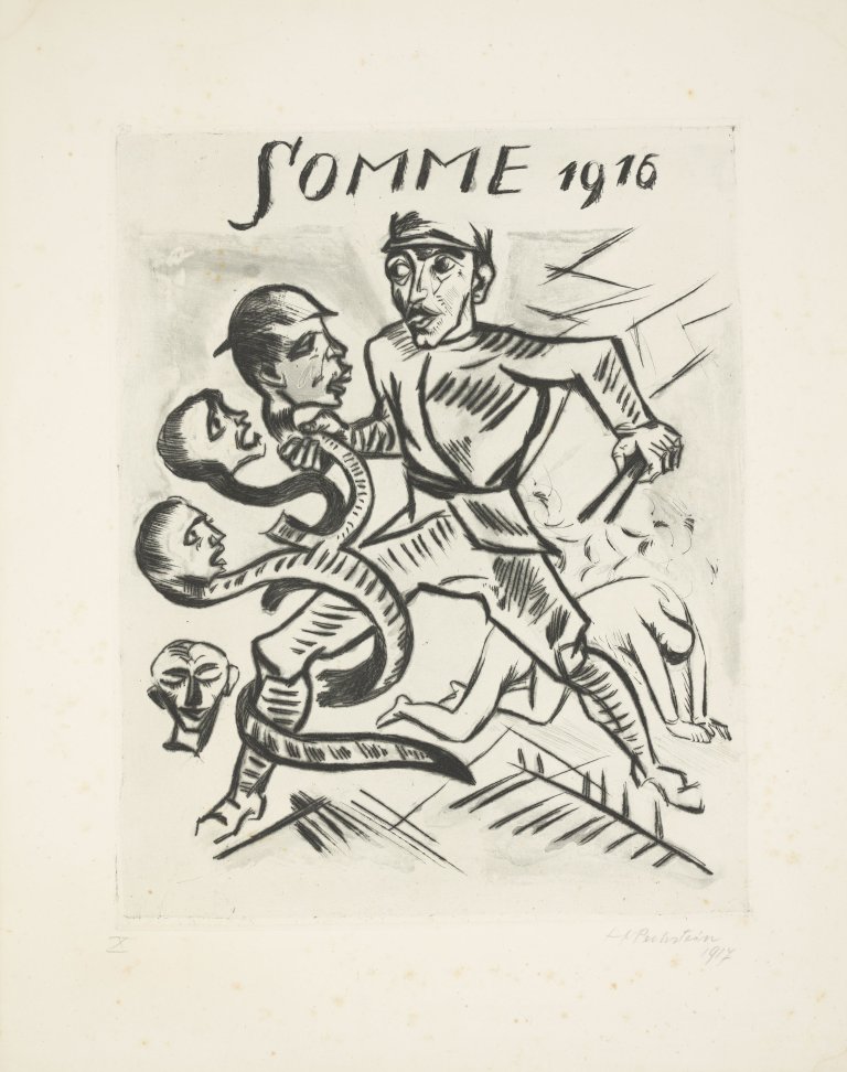 Auf diesem Bild ist das folgende Kunstwerk zu sehen: Max Pechstein. „Somme 1916“. 1917/20.