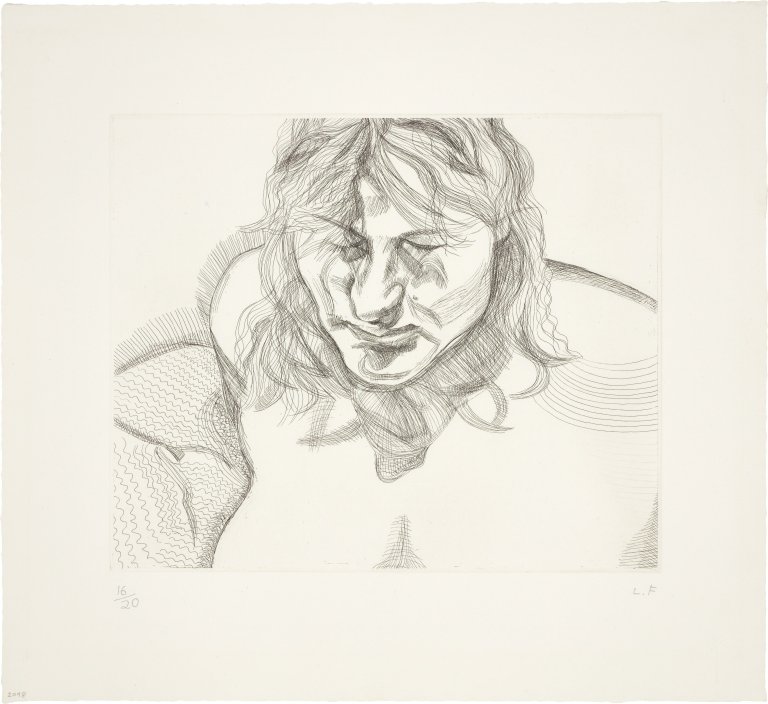Auf diesem Bild ist das folgende Kunstwerk zu sehen: Lucian Freud. „Head and Shoulders“. 1982.