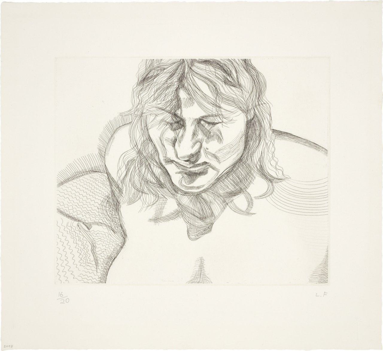 Auf diesem Bild ist das folgende Kunstwerk zu sehen: Lucian Freud. „Head and Shoulders“. 1982.
