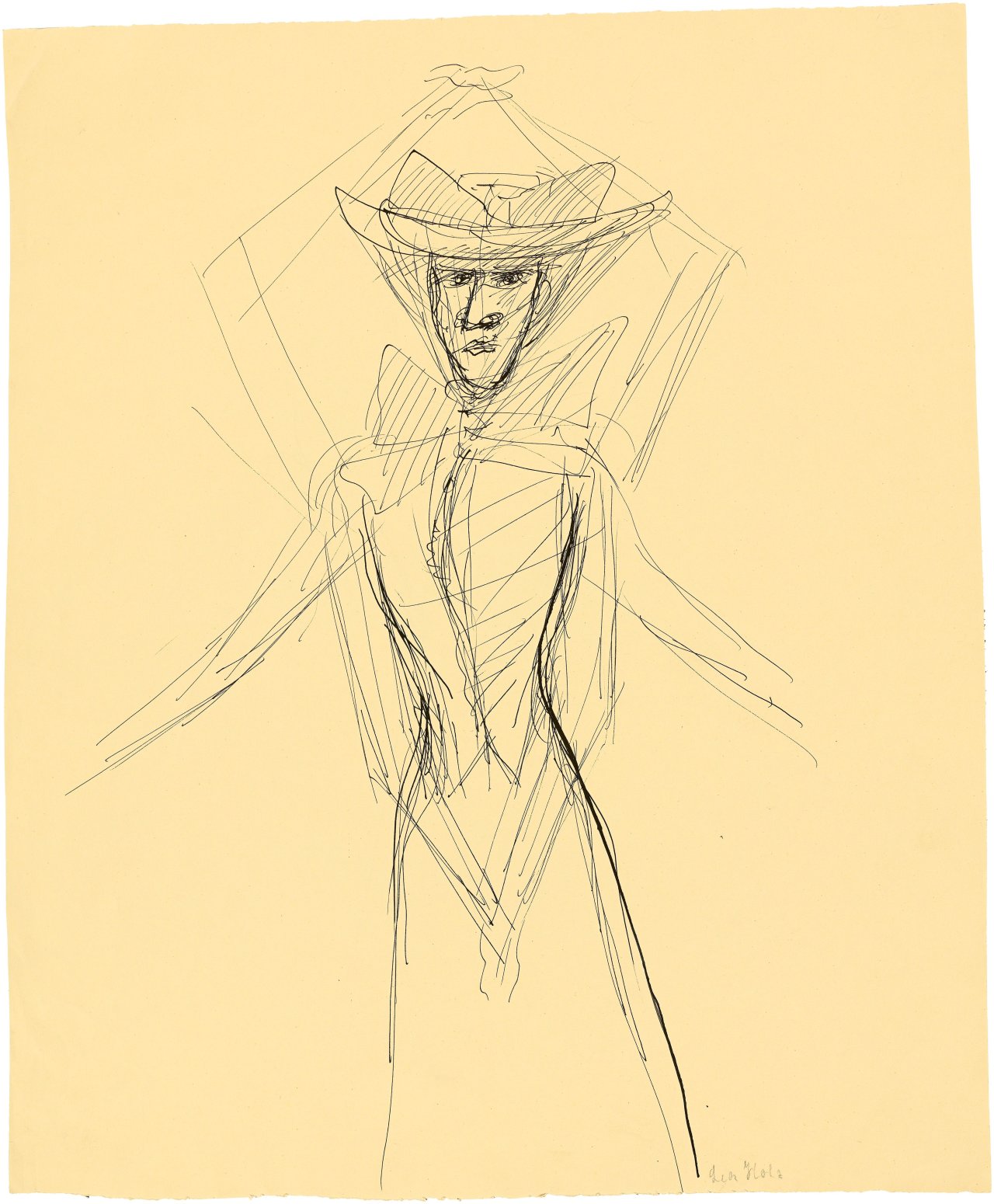 Auf diesem Bild ist das folgende Kunstwerk zu sehen: Paul Holz. Verschleierte Dame.