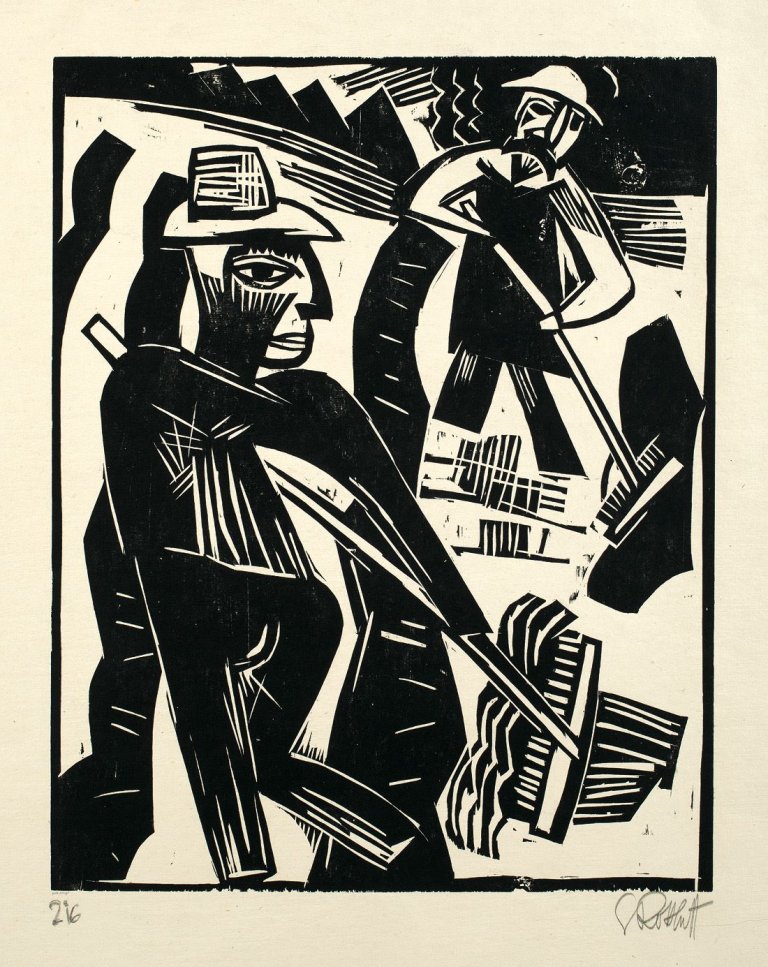 Auf diesem Bild ist das folgende Kunstwerk zu sehen: Karl Schmidt-Rottluff. „Heuernte“. 1921.
