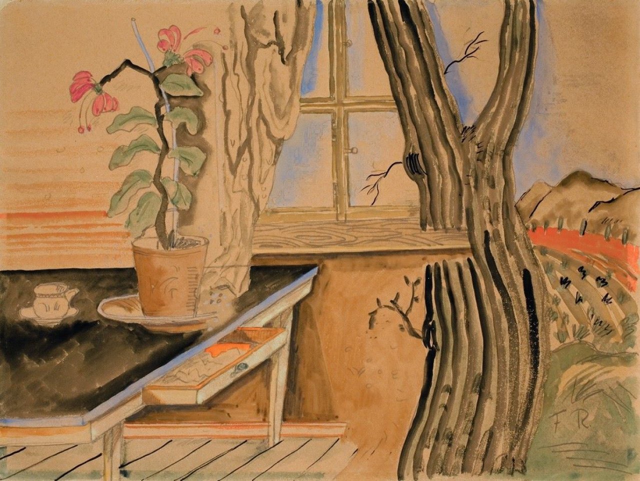 Auf diesem Bild ist das folgende Kunstwerk zu sehen: Franz Radziwill. „Stilleben“. Um 1921/22.