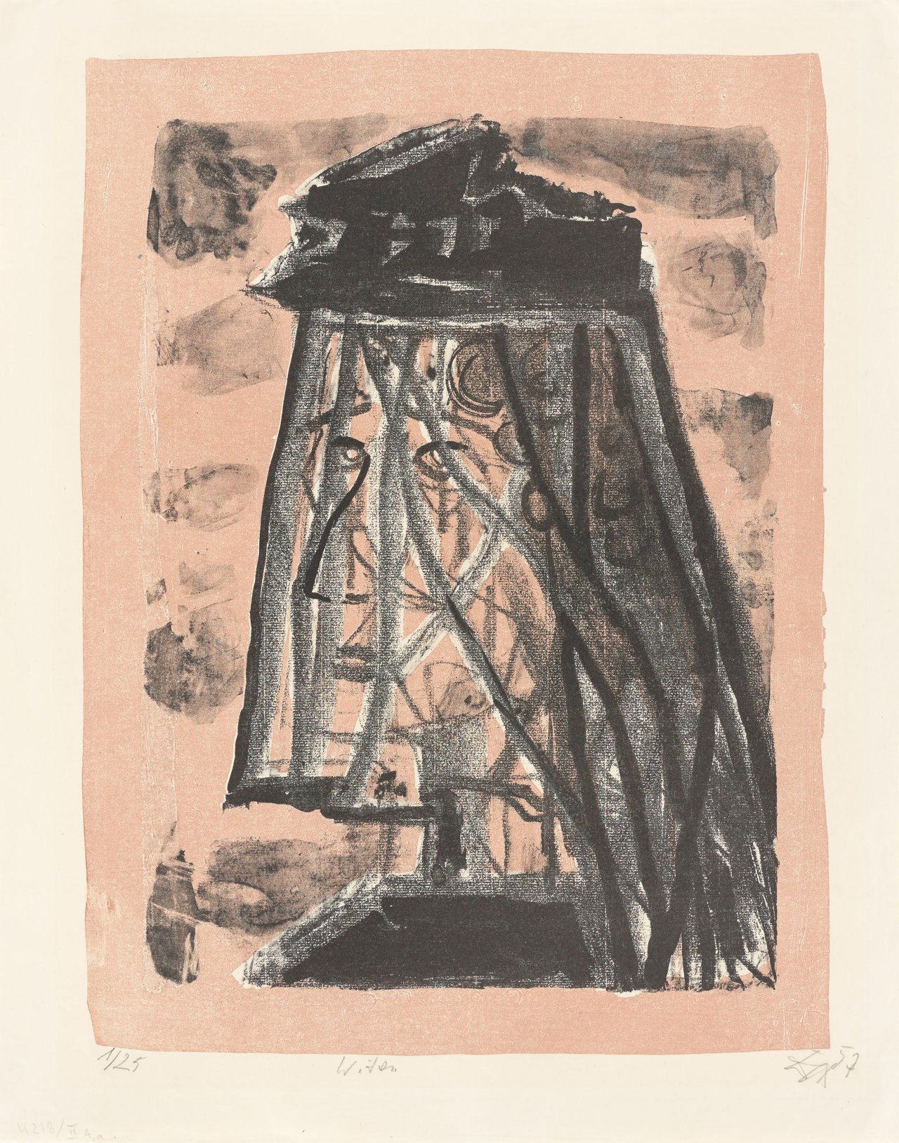 Auf diesem Bild ist das folgende Kunstwerk zu sehen: Otto Dix. „Witwe“. 1957.