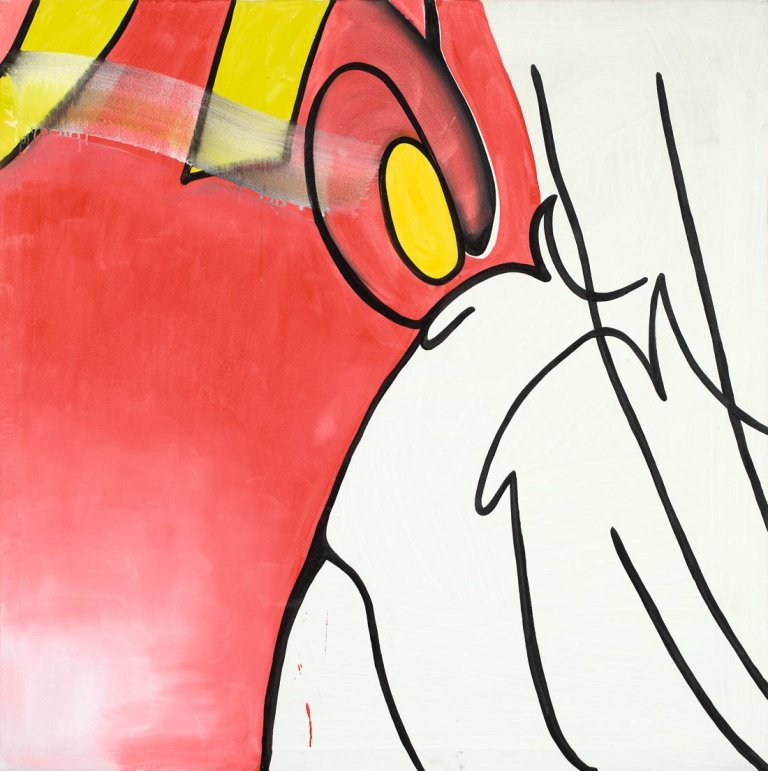 Auf diesem Bild ist das folgende Kunstwerk zu sehen: Michel Majerus. O.T. (Ausschnitt). 1994.