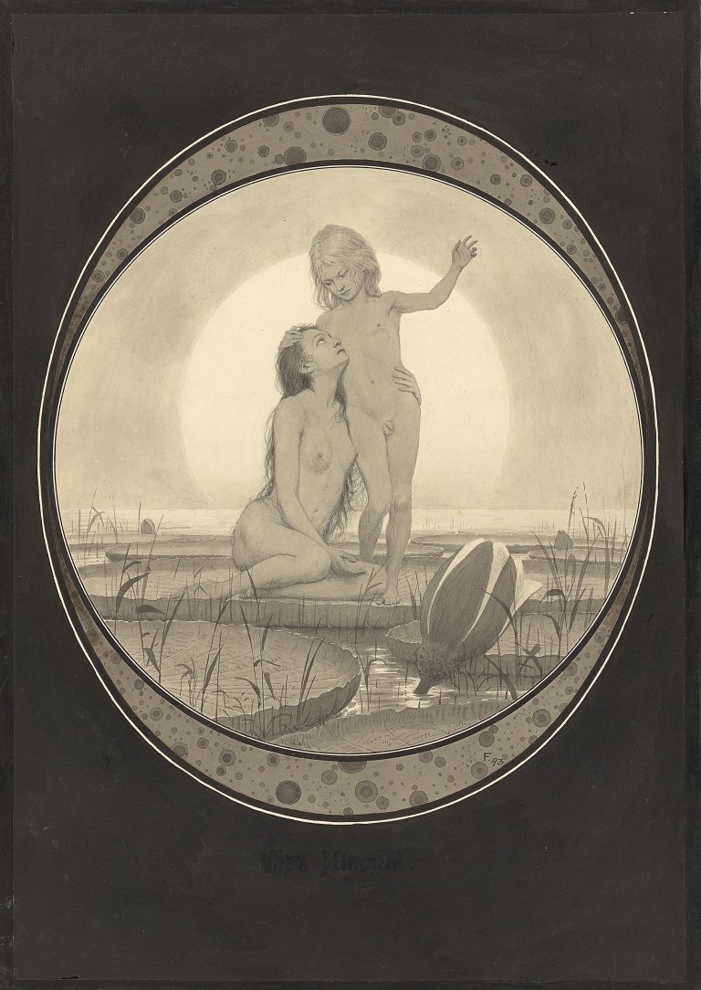 Auf diesem Bild ist das folgende Kunstwerk zu sehen:  Fidus (d.i. Höppener, Hugo). „Vom Himmel“. 1893.