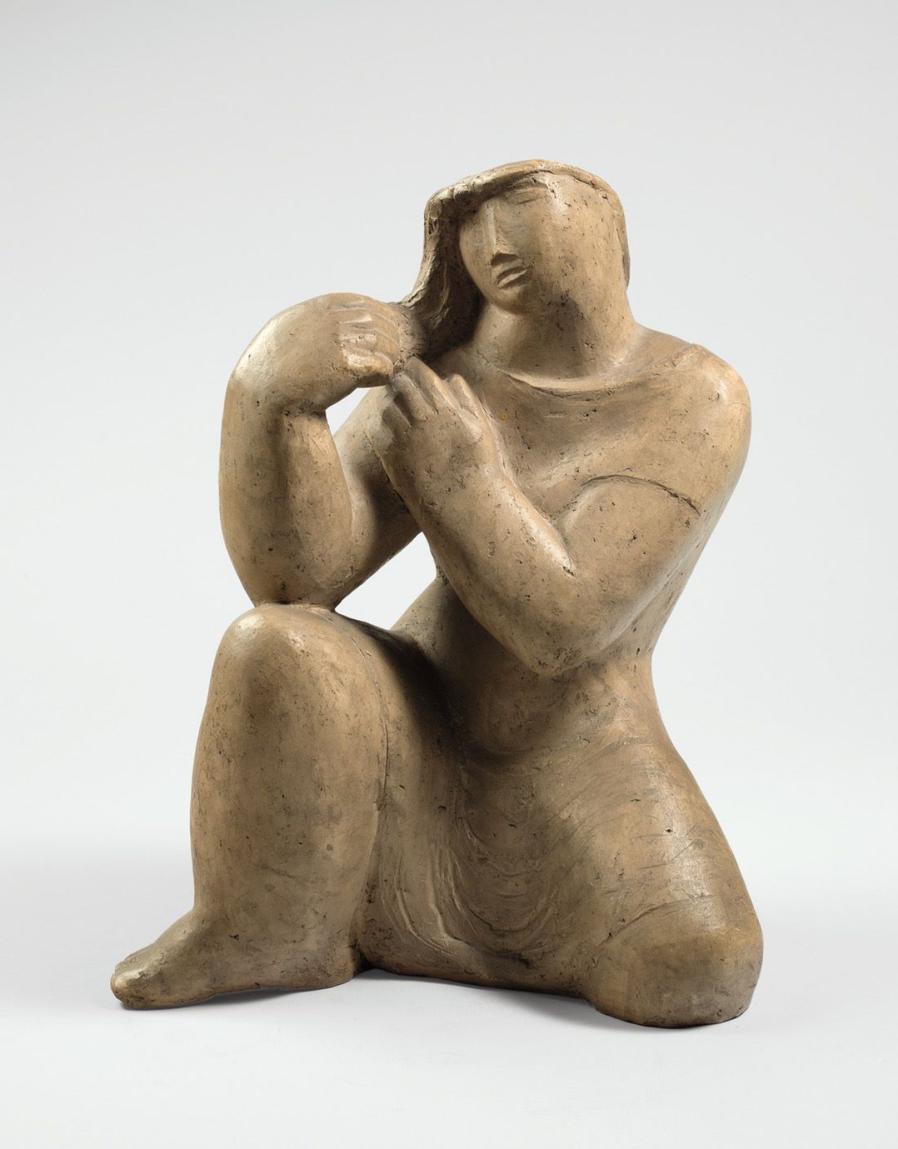 Auf diesem Bild ist das folgende Kunstwerk zu sehen: Karl Hartung. „Haarflechtende“. Um 1938.